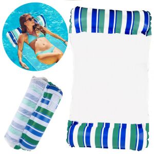 Nyári Függőágy Matrac collage - inflatable pool hammock with usage example - Pool and Beach Toy