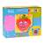 Wooden fruit puzzle cube with strawberry image, 4 pieces, for toddlers, in a box
