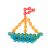 Smart Pocket Snowflake Building Blocks sailboat construction