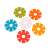 Snowflake building blocks, 506 pieces, colorful, plastic, kids toy, 6 colors, white, yellow, orange, red, green, blue