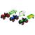 Mega Farm Toy Tractors with Trailers - Red, Blue, and Green