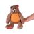 30cm Plush Teddy Bear held in hand, Brown bear with colorful details