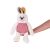 Plush Bunny - Colorful - 35 cm held in hand, showing size and texture