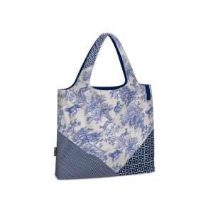 Geantă de cumpărături Ars Una Savanna Blue, 22L, albastră și albă, cu imprimeu animal - Ars Una