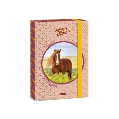 Ars Una My Sweet Horse A4-es füzetbox, ló mintával, füzetek, papírok és iratok tárolására