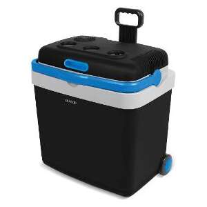 Sencor SCM 4233BL-EUE3 portable electric cooler and warmer, black with blue accents, 33 liters capacity, with wheels and telescopic handle - Cooler, Ice Pack