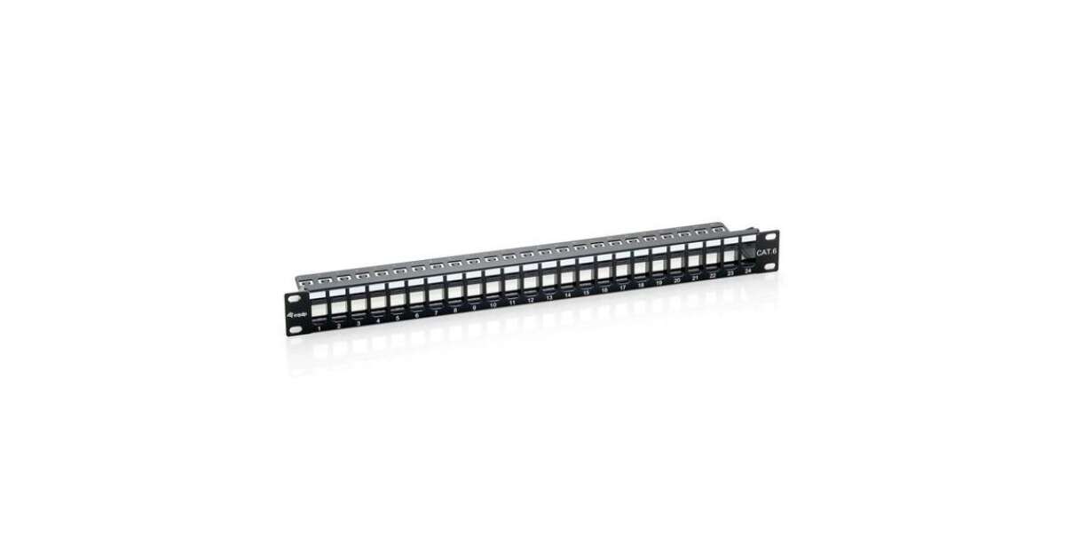 Equip 24 Portos Cat6 Keystone Patch Panel - 1U | Pepita.hu