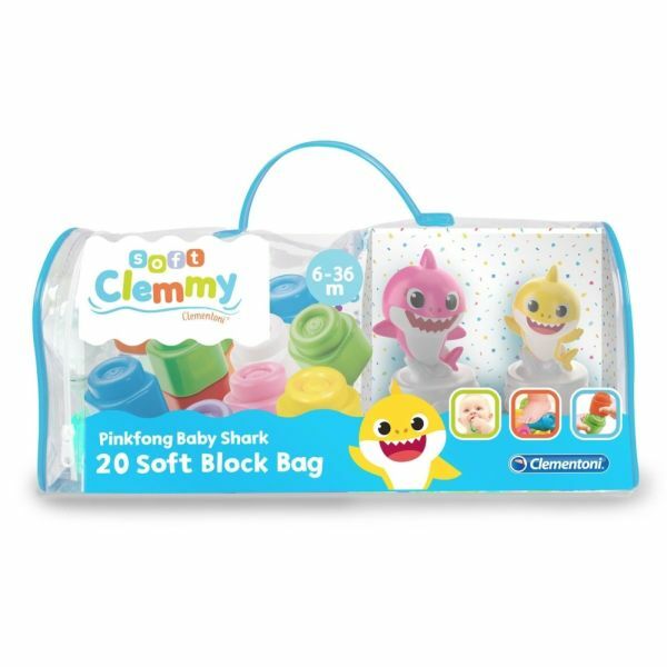 Clemmy Soft Building Blocks 20 pcs - with Baby Shark figures