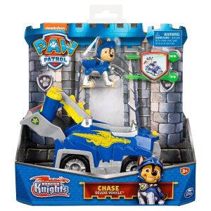 Paw Patrol Rescue Knights Chase Deluxe Vehicle toy in packaging - Spin Master