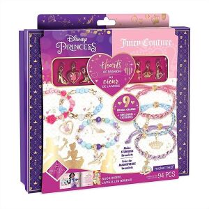 Make It Real Juicy Couture Disney Princezná súprava na výrobu šperkov pre dievčatá, vytvorte si vlastné náramky a náhrdelníky s príveskami - Hračky na výrobu šperkov