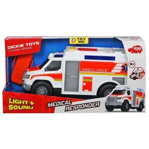 Dickie Toys Action Series Medical Responder Ambulance with Light and Sound, Toy Car for Kids - Toy