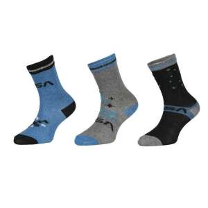 3er Pack NASA Kinder Socken in Blau, Grau und Schwarz - NASA