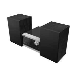 Panasonic SC-PM270EG-S Silver Mini Hi-Fi System - 3/4 View - Panasonic Mini Hi-Fi System