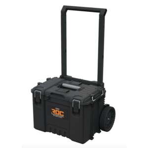 Keter Pro Gear 2.0 gurulós szerszámosláda, fekete és piros színben, fogantyúval és kerekekkel - Keter
