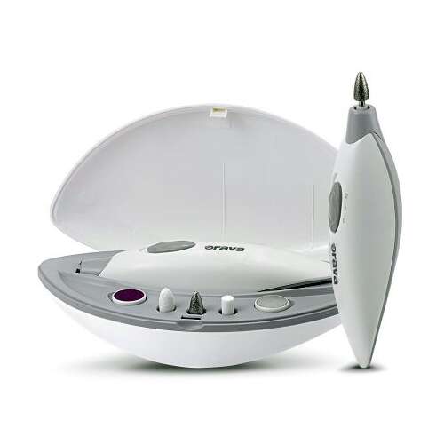 Orava LYRA 5-in-1-Elektro-Maniküre- und Pediküre-Set mit Aufbewahrungskoffer, weiß und grau