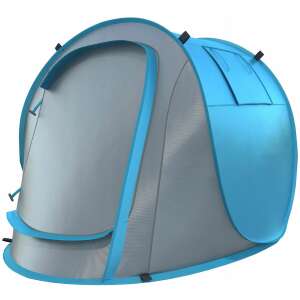 Cort plaja si picnic Sersimo, protectie UV, 210x130x90 cm, albastru gri