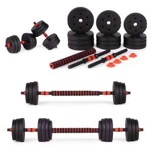 Adjustable dumbbells 2x 10kg dumbbell set 20kg bar