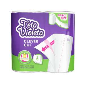 Prosoape de hârtie de uz casnic VIOLETA PIKNIK CLEVER CUT 3 straturi, 2 role