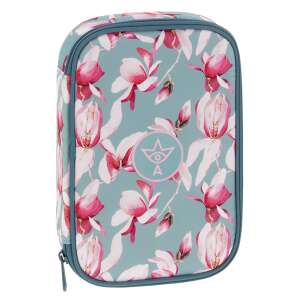 Ars Una ROSY MAGNOLIA tolltartó, kék rózsaszín virágokkal, lányoknak - Ars Una Tolltartó