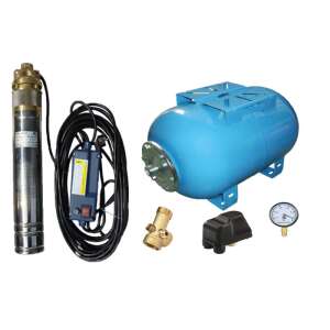 Kit complet sistem hidrofor, pompa submersibila APC SKM 150/100, rezervor 100L, presostat, racord 5 cai, manometru 97977239 - Irigare