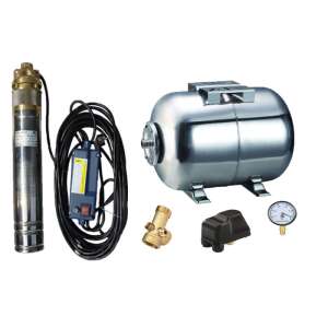 Kit complet sistem hidrofor, pompa submersibila Maxima SKM 150/50, rezervor de 50 litri din inox, presostat, racord 5 cai, manometru 97977283 - Irigare