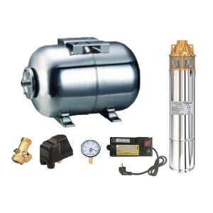 Raider WP41/50 búvárszivattyú rendszer készlet 50L rozsdamentes acél tartállyal - Öntözés