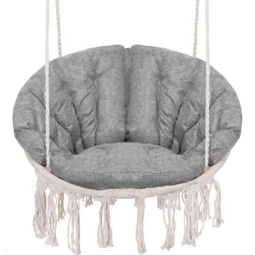 Springos párna a makramé függőszékhez #szürke