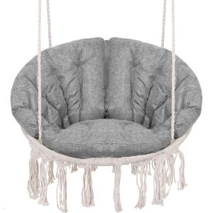 Springos párna a makramé függőszékhez #szürke