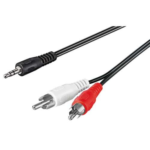 Goobay 50196 3.5mm Jack apa - 2x RCA apa Kábel (3m) (50196)