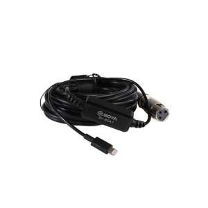 Boya BY-BCA7 XLR - Lightning kábel, 6m, fekete - Lightning kábel