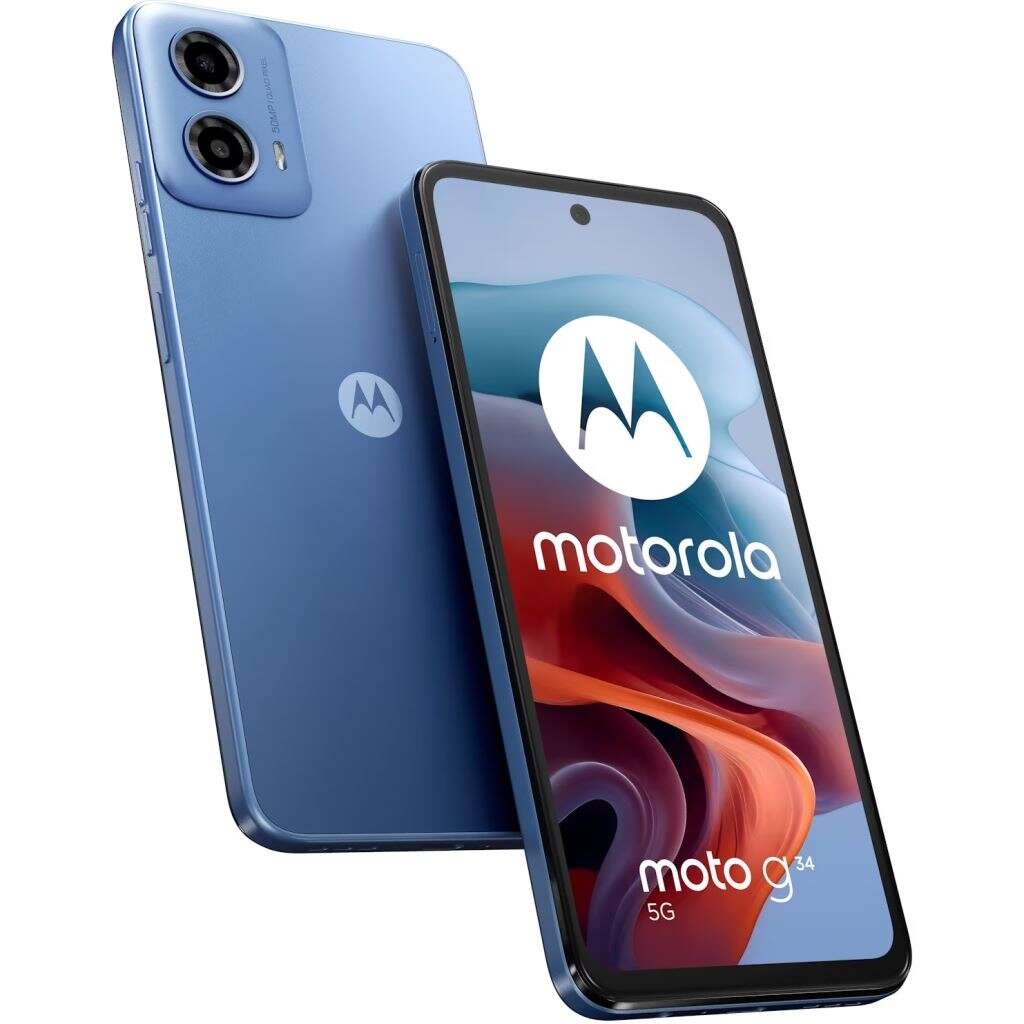 Motorola moto g34 5g 8/128gb dual-sim mobiltelefon kék (pb0j0030p...
