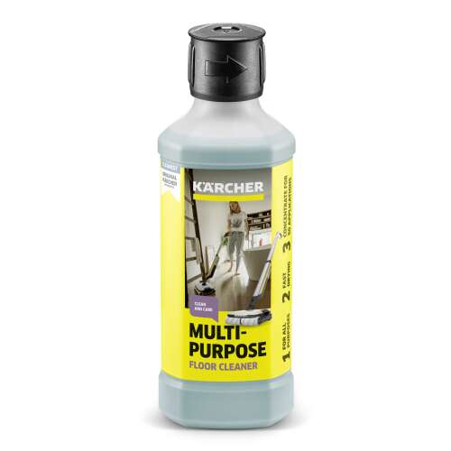 Karcher Multi-Purpose Floor Cleaner, 1L, концентрат за дълбоко почистване, почиства всички твърди подове, премахва мръсотията и праха, оставя свеж цитрусов аромат