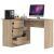 Akord B16 Sonoma Oak Corner Desk with 3 Drawers and Shelves
