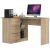 Akord B16 Sonoma Oak Corner Desk with 3 Drawers and Shelves