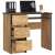 AKORD A-6 90 cm LEFT oak computer desk with 3 drawers
