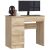 Akord Bal Computer Desk with 4 drawers, Sonoma Oak finish