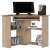 Corner desk with shelves, Sonoma oak finish, AKORD TED