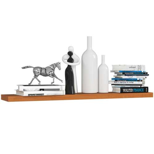 Falipolc P100 - égerfa, 100cm long wall shelf in ash wood, with hidden wall brackets, for books, albums, decorations