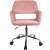 Akord FD-22 Pink Velvet Swivel Chair Front View