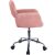 Akord FD-22 Pink Velvet Swivel Chair Side View