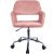 Akord FD-22 Pink Velvet Swivel Chair Front View