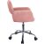 Akord FD-22 Pink Velvet Swivel Chair Side View