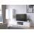 AKORD CLP collection, white wall cabinet and TV stand in a living room setting