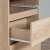 Close-up of the drawer slides of AKORD 2-drawer bedside table in Sonoma oak