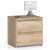 AKORD 2-drawer bedside table in Sonoma oak