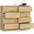 8-drawer chest of drawers with drawers open, oak finish, AKORD P99_120