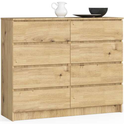 8-drawer chest of drawers, oak finish, AKORD P99_120