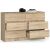 Akord 6-drawer dresser with open drawers, Sonoma oak finish