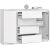Akord CLP White Matte Dresser K140 with Open Doors and Drawers