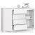 Akord CLP White Matte Dresser K140 with Open Doors and Drawers